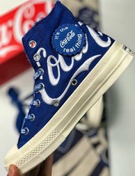 电光蓝希伯来文刺绣版KITH x Coca-Cola x Converse 1970s