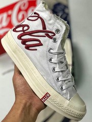 纯白俄文鸳鸯刺绣KITH x Coca-Cola x Converse 1970s