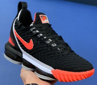 詹姆斯lebron16 hot lava 热熔岩黑红