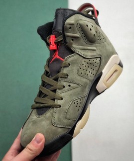 Travis Scott aj6军绿口袋鬼脸联名