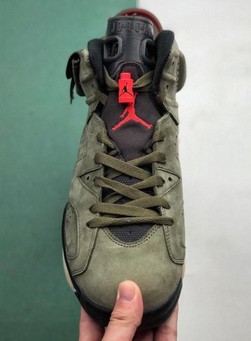 Travis Scott aj6军绿口袋鬼脸联名