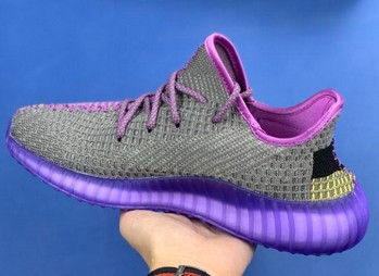 Yeezy 350 V2 YEEHU黑紫拼接满天星