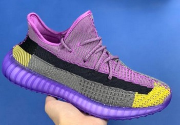 Yeezy 350 V2 YEEHU黑紫拼接满天星