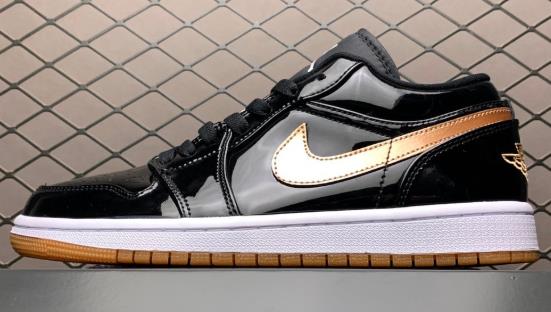 AJ1 low黑金漆皮价格