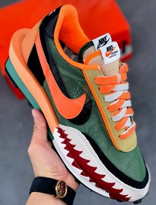 BAPE x Sacai x Nike NLVD Waffle Daybreak华夫大鲨鱼嘴联名