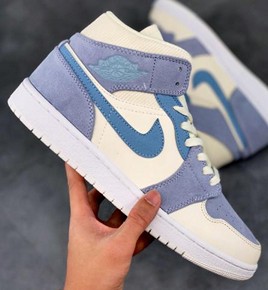 aj1 mid中帮雾霾灰蓝