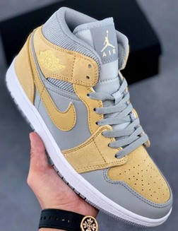 aj1 mid中帮黄灰