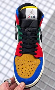 Blue The Great x AJ1 Mid多彩拼接灯芯绒