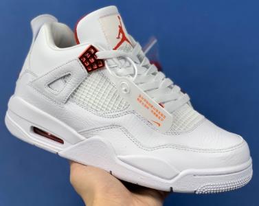 AJ4 white university red金属红