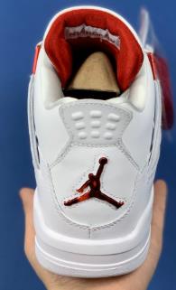 AJ4 white university red金属红