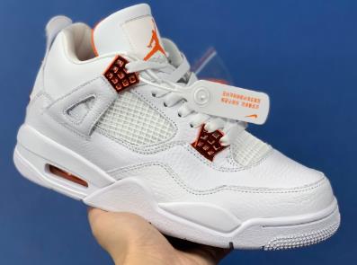 AJ4 Orange Metallic白金属橙扣