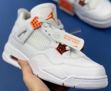 AJ4 Orange Metallic白金属橙扣