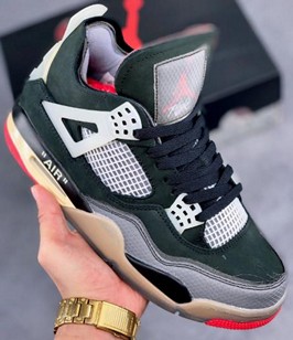 Off-White x Jordan 4 Bred黑红