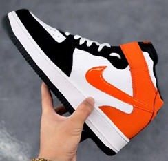 AF1中帮黑橙扣碎