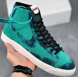 Blazer Mid 开拓者中帮扎染绿