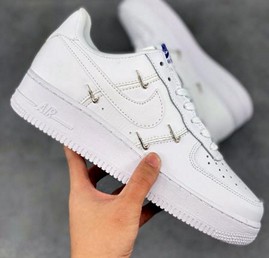 AF1 chrome luxe四钩白色