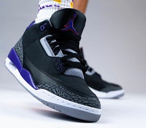 AJ3 Court Purple黑紫