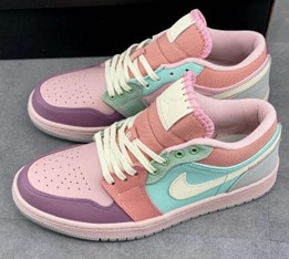 AJ1 Low Champagne香槟 粉紫绿