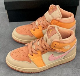 AJ1 Mid Apricot Orange杏橙