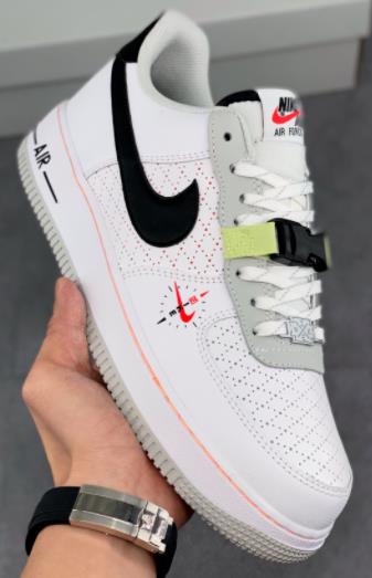 AF1 Low Fresh Perspective黑白红搭扣