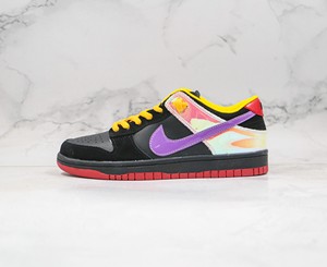 NIKE SB DUNK LOW黑紫色 枪炮玫瑰乐队