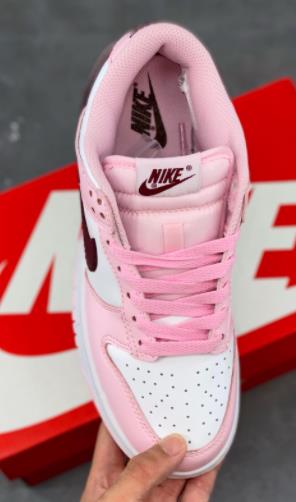 SB Dunk Low GS White Pink Red情人节樱花粉