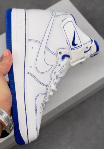 AF1高帮白蓝缝线