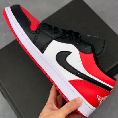 AJ1 Low黑红脚趾