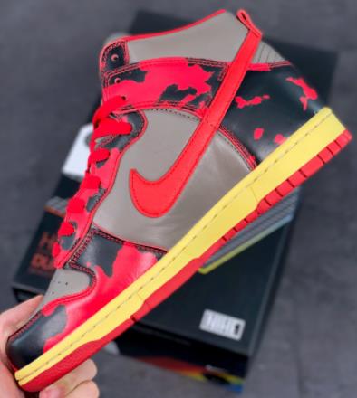 Dunk High 1985 Red Camo红灰迷彩酸洗