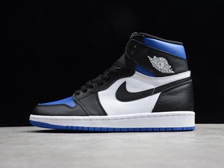 AJ1 High White Royal蓝黑脚趾