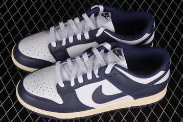 Dunk low Midnight Navy and White海军蓝