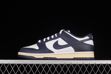 Dunk low Midnight Navy and White海军蓝