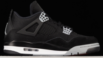 AJ4 black canvas黑灰牛仔