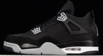 AJ4 black canvas黑灰牛仔