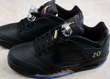 AJ5 Low Wings黑金布