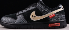 Supreme x SB Dunk Low联名 黑灰鬼脸
