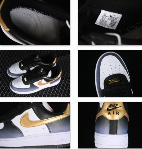 AF1 Low Fine Gold黑白金配色 