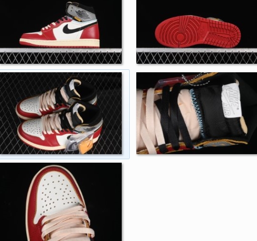 Union x AJ1影子芝加哥 白红灰