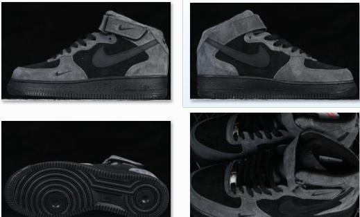 AF1 mid黑灰