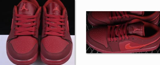 AJ1 low情人节口红印花 酒红色