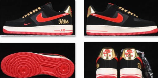 AF1 LOW 黑金赤焰